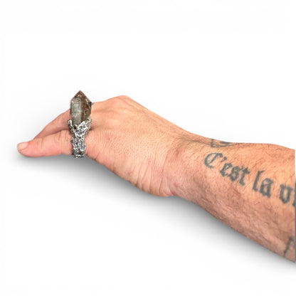 SMOKEY QUARTZ COCKTAIL RING