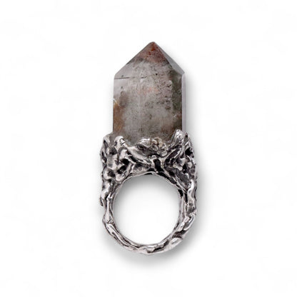SMOKEY QUARTZ COCKTAIL RING